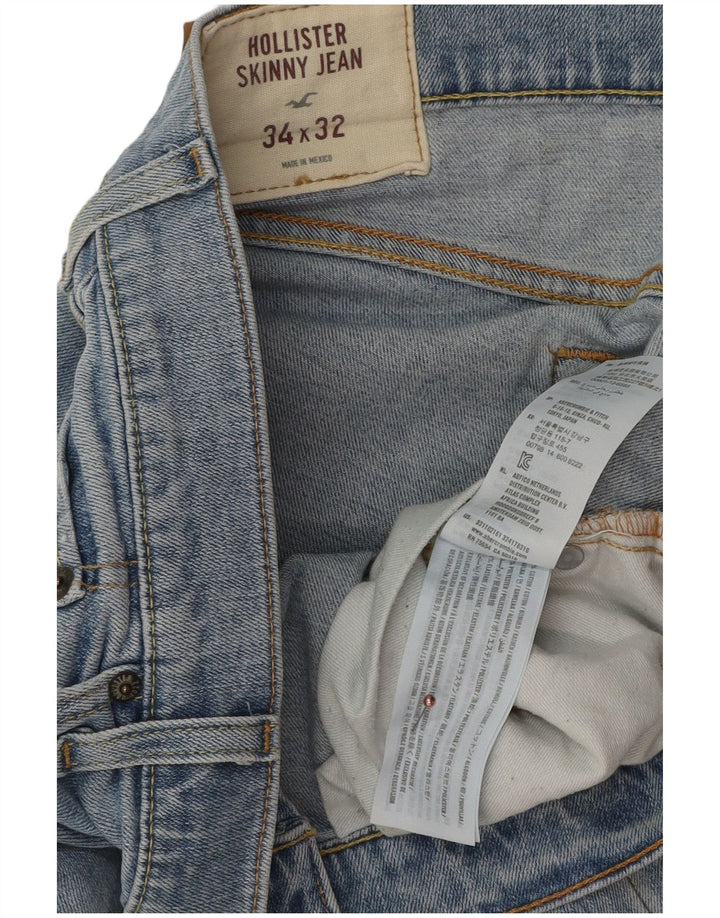 Hollister Skinny Jeans til mænd W34 L32 blå bomuld