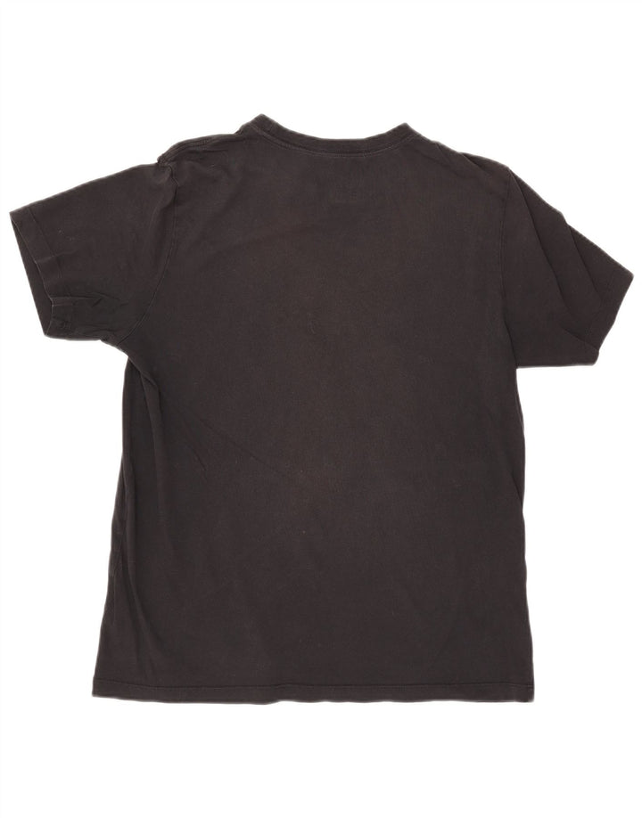 NIKE Grafisk T-shirt top til kvinder UK 14 Medium Sort bomuld