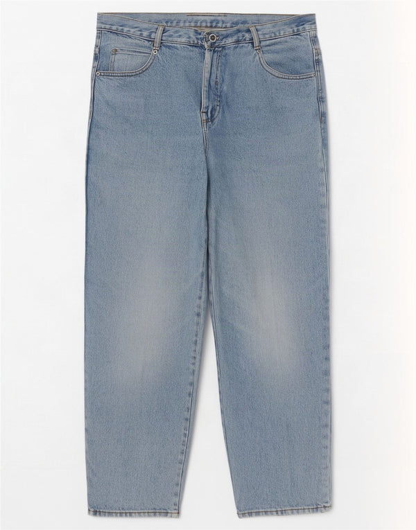 Vintage kvinders højtaljede koniske jeans IT 48 XL W32 L29 blå bomuld