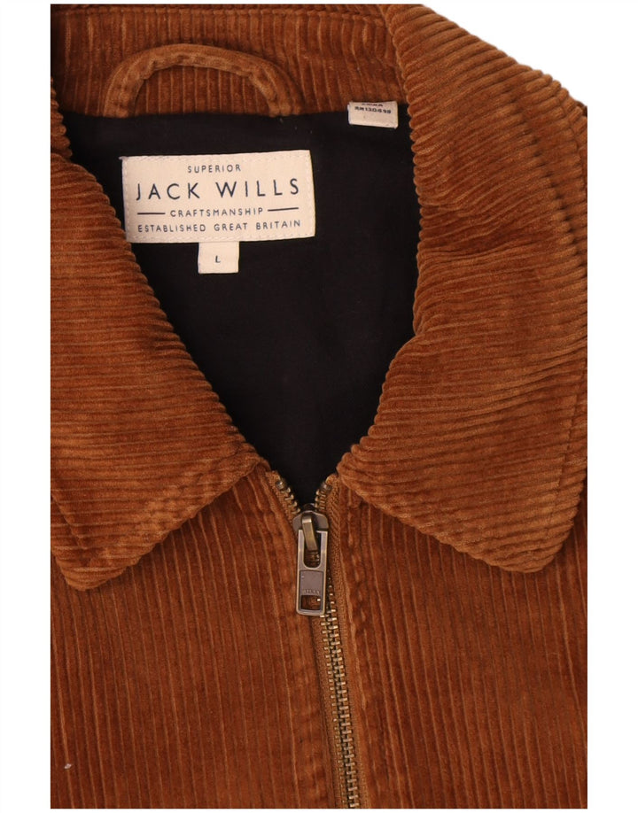 Jack Wills Herre Bomber Corduroy Jacket UK 40 Large Brown