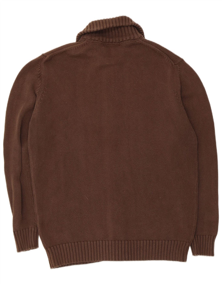 Zara herre cardigan sweater XL brun bomuld
