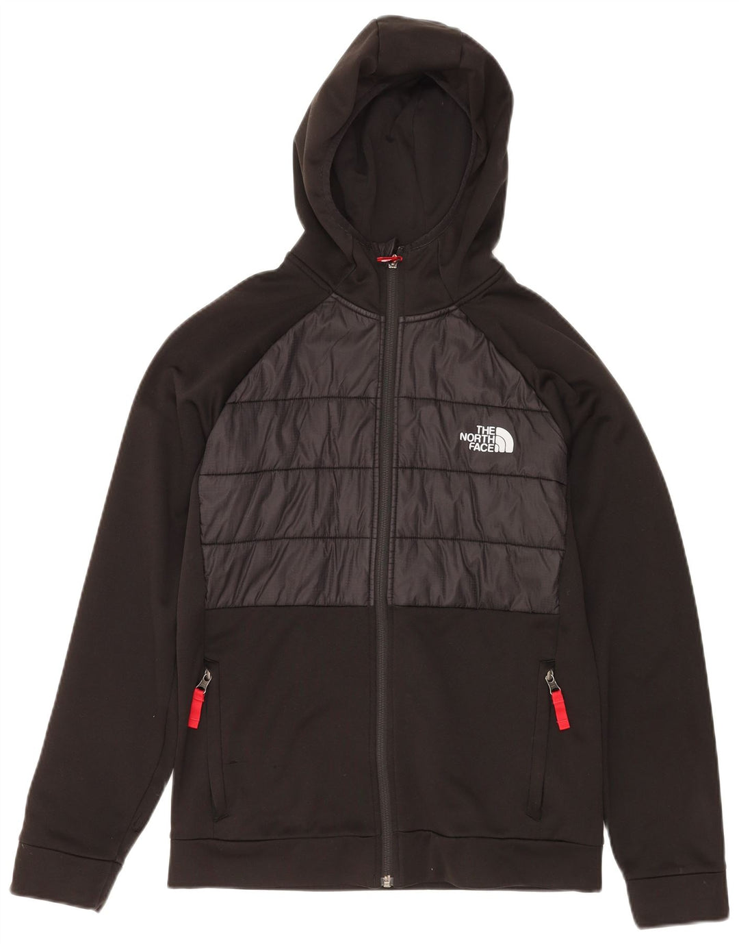 THE NORTH FACE Drenge hættetrøje med lynlås 14-15 år XL Sort Colourblock