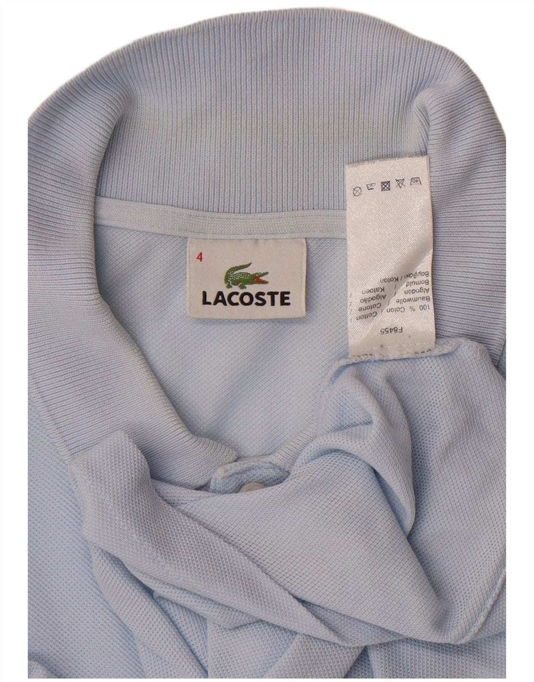 LACOSTE Langærmet poloshirt til mænd str. 4 Medium blå bomuld