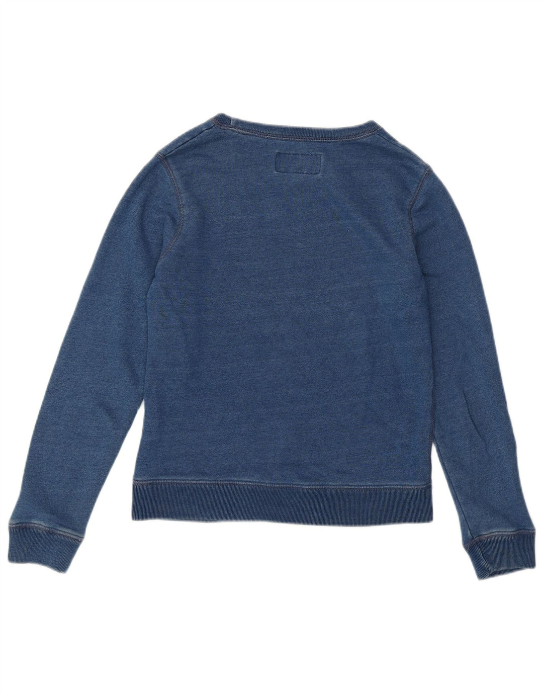 JACK WILLS Dame Grafisk Sweatshirt Jumper UK 6 XS Blå Bomuld