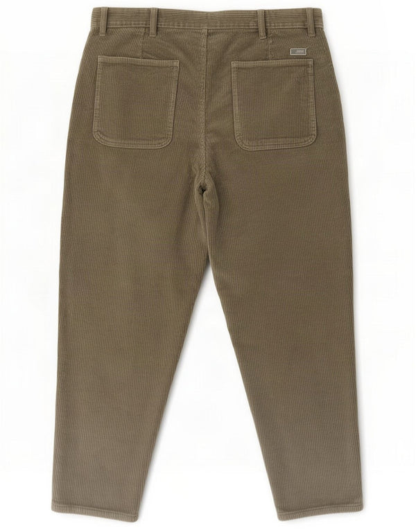 Zara Herre tilspidsede fløjlsbukser EU 46 XL W36 L27 Khaki Bomuld