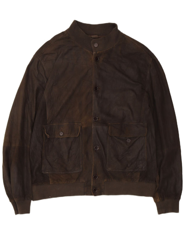GIMO'S Herre Læderjakke UK 42 XL Brun
