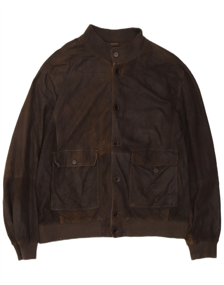 GIMO'S Herre Læderjakke UK 42 XL Brun