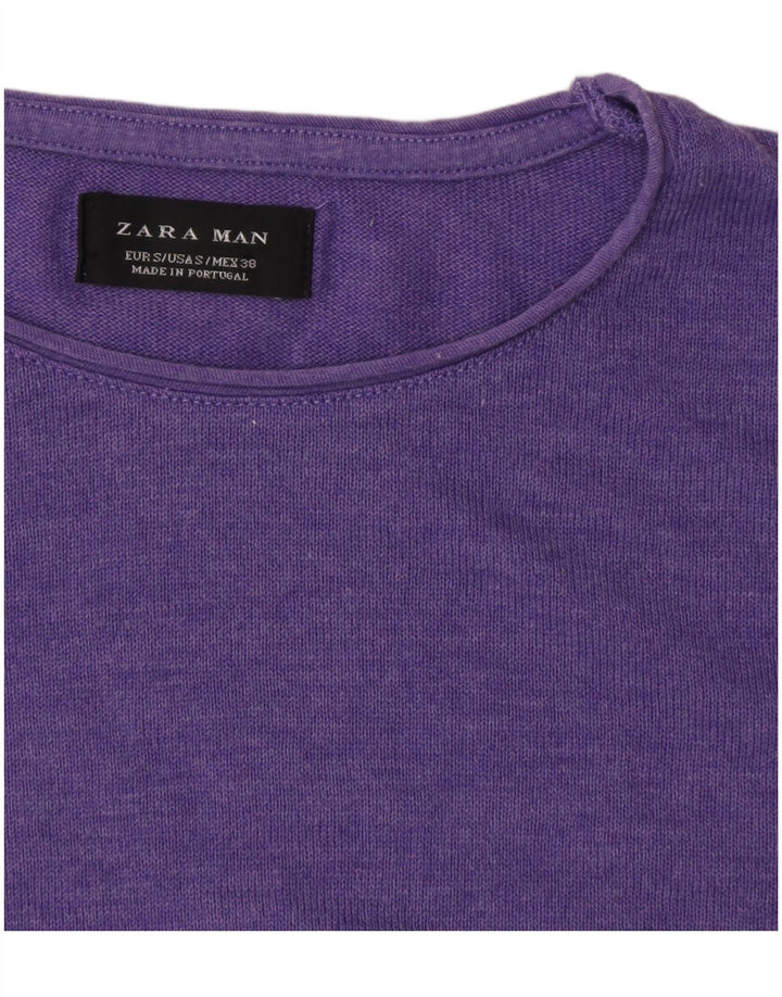 Zara Herre T-Shirt Top Lille Lilla