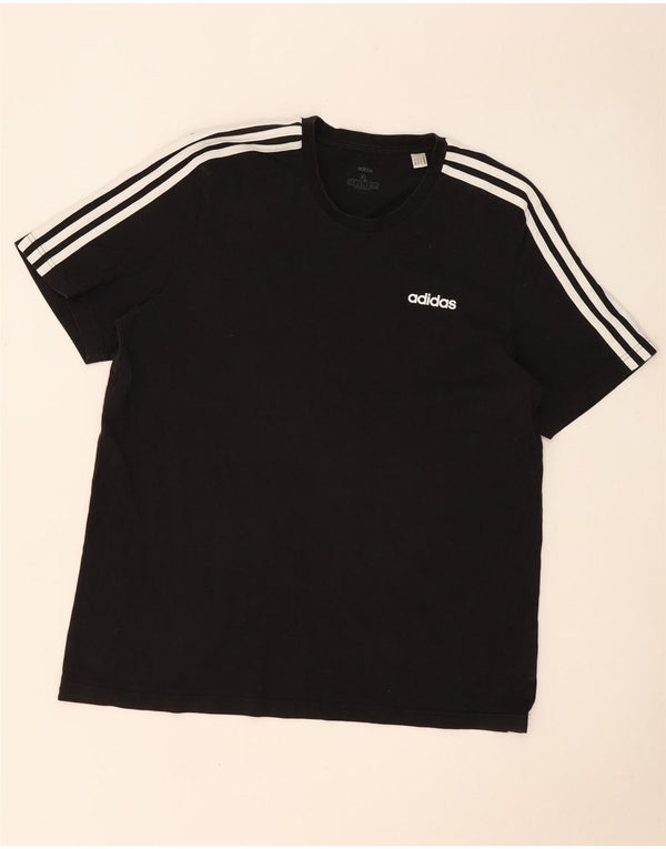 Adidas Herre T-Shirt Top XL Sort Bomuld