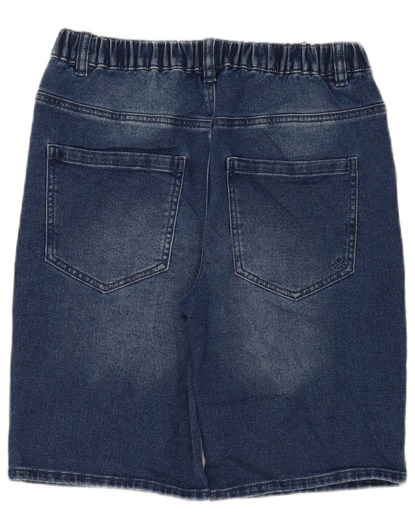 Benetton Boys Denim Shorts 13-14 år 3XL W30 Blå Bomuld