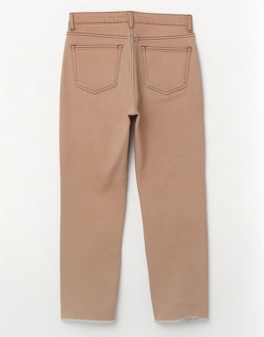 Topshop Dame Cropped Jeans W26 L25 Beige Bomuld