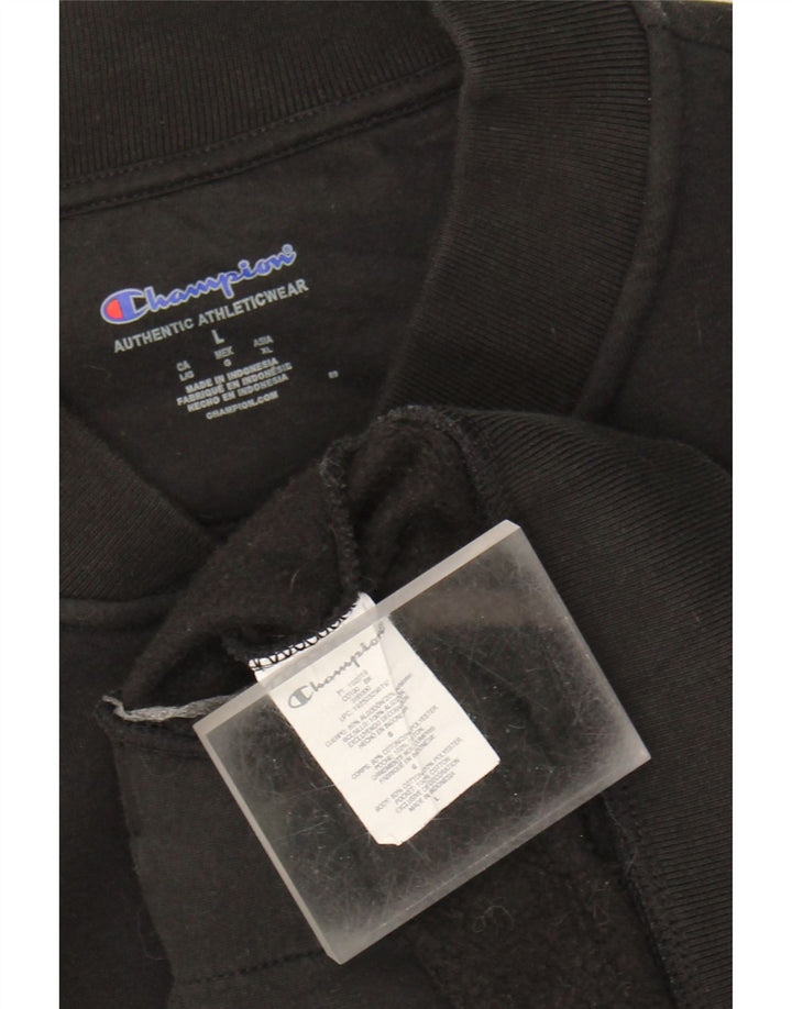 CHAMPION Mens Tracksuit Top Jacket Large Black Cotton Vintage Champion and Second-Hand Champion from Messina Hembry 