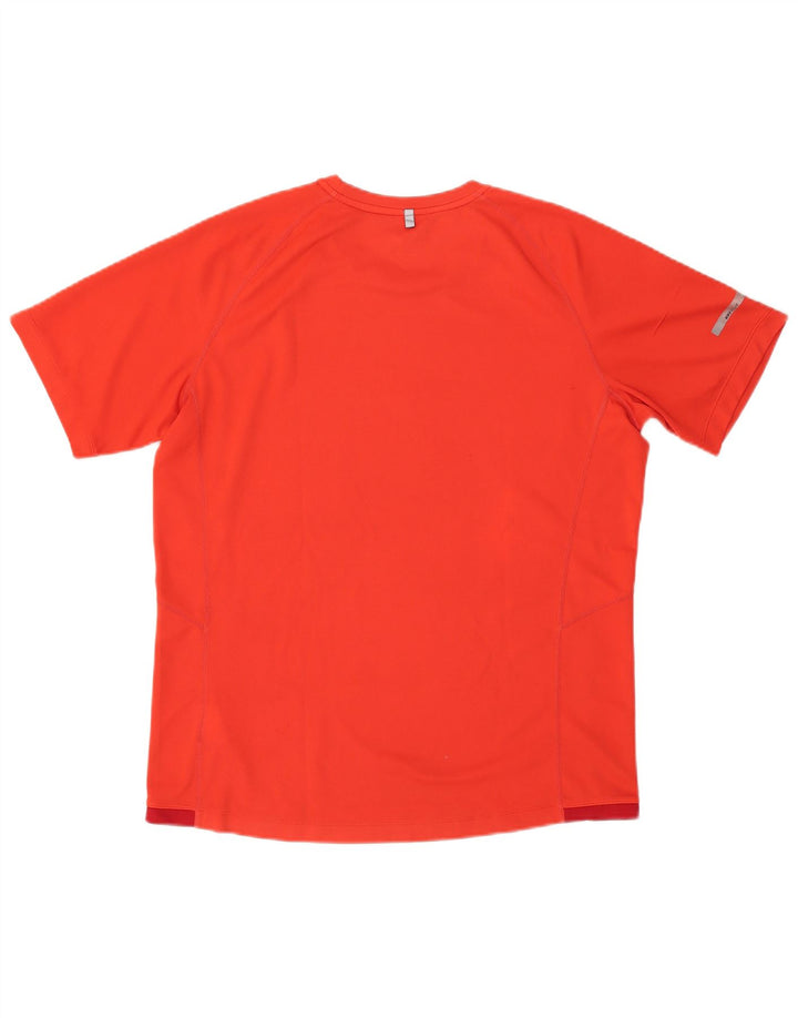 NIKE Herre Dri Fit T-Shirt Top Stor Rød Polyester