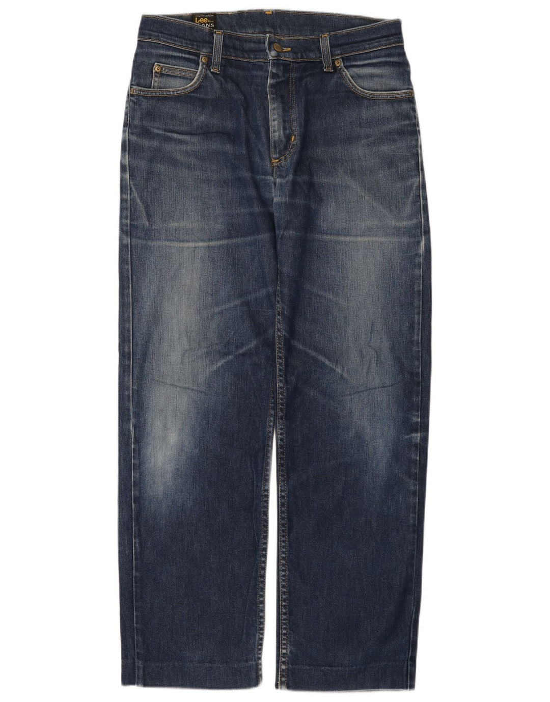 Lee Mens Brooklyn Straight Jeans W32 L30 Blå Bomuld