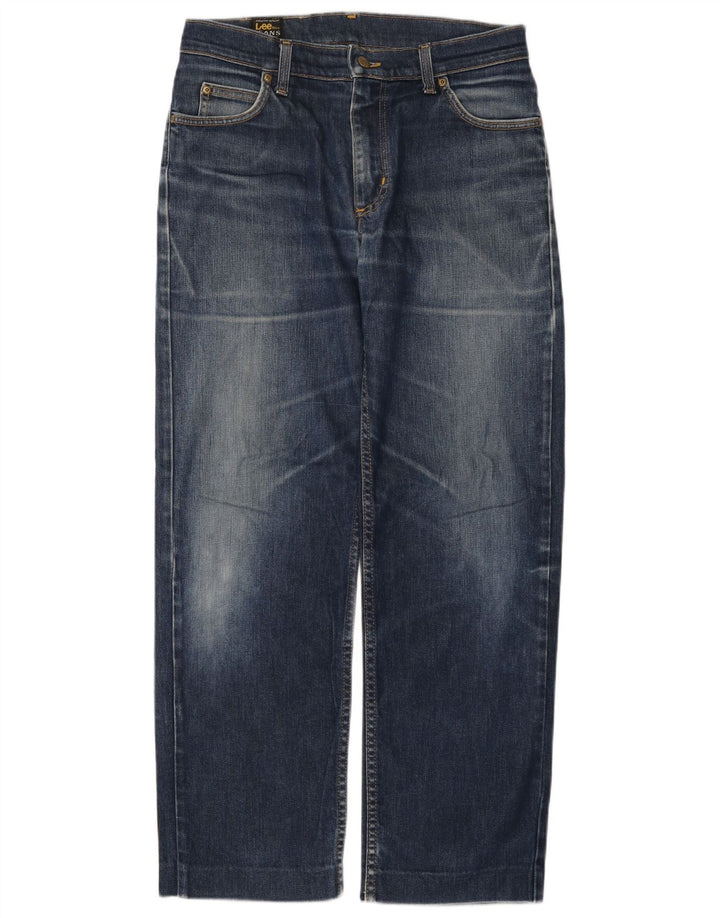 Lee Mens Brooklyn Straight Jeans W32 L30 Blå Bomuld