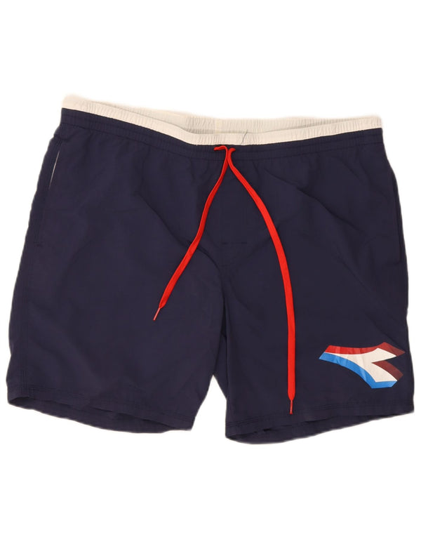 Diadora Mens Graphic Swimming Shorts 2XL  Navy Blue Polyamide