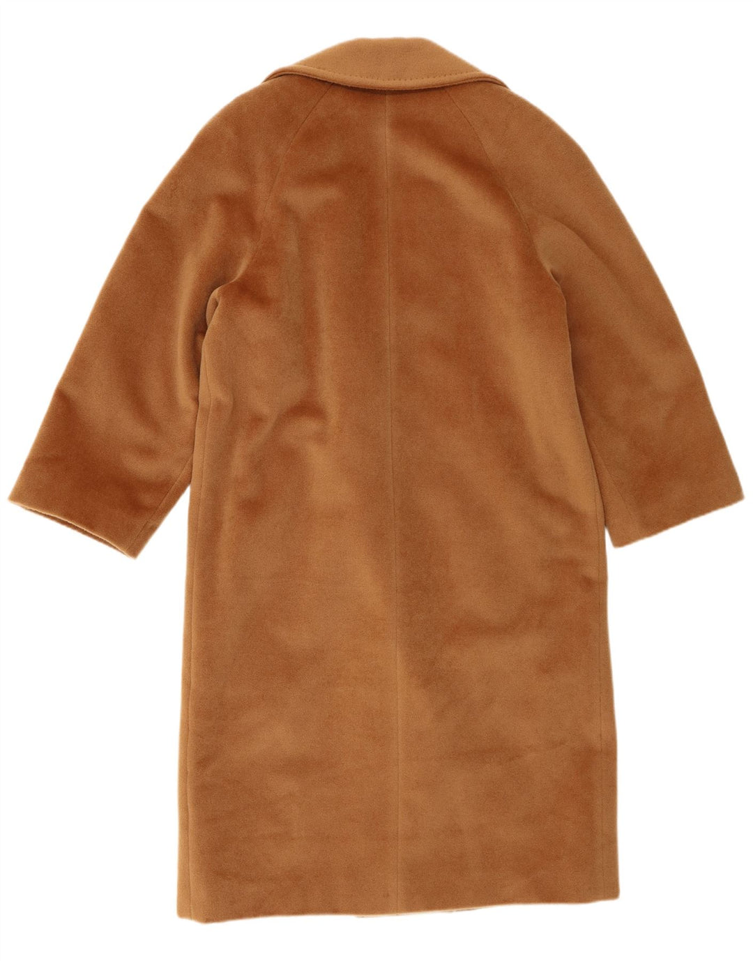 Vintage Dame Oversized Dobbeltradet Frakke UK 10 Small Beige