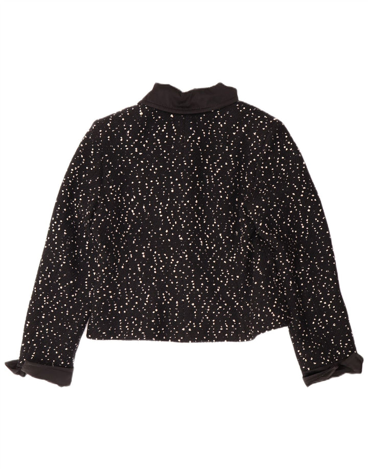 RENATO BALESTRA Bolerojakke til kvinder IT 44 Medium Sort Flecked Uld