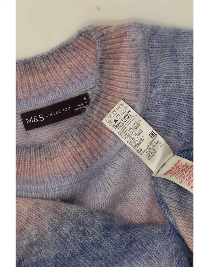 Marks & Spencer Herre sweater med rund hals, lille blå slipsfarve akryl