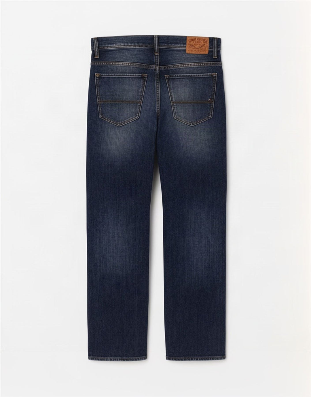 Tommy Hilfiger Herre Ryder Zip Regular Straight Jeans W36 L32 Blå