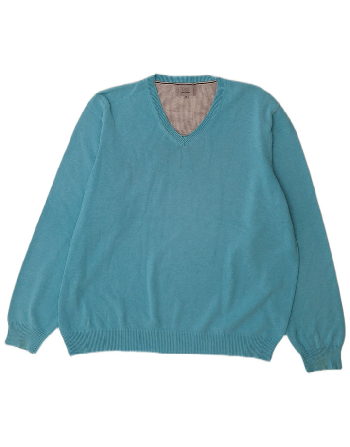 Marks & Spencer Herre Regular Fit V-hals sweater XL Blå