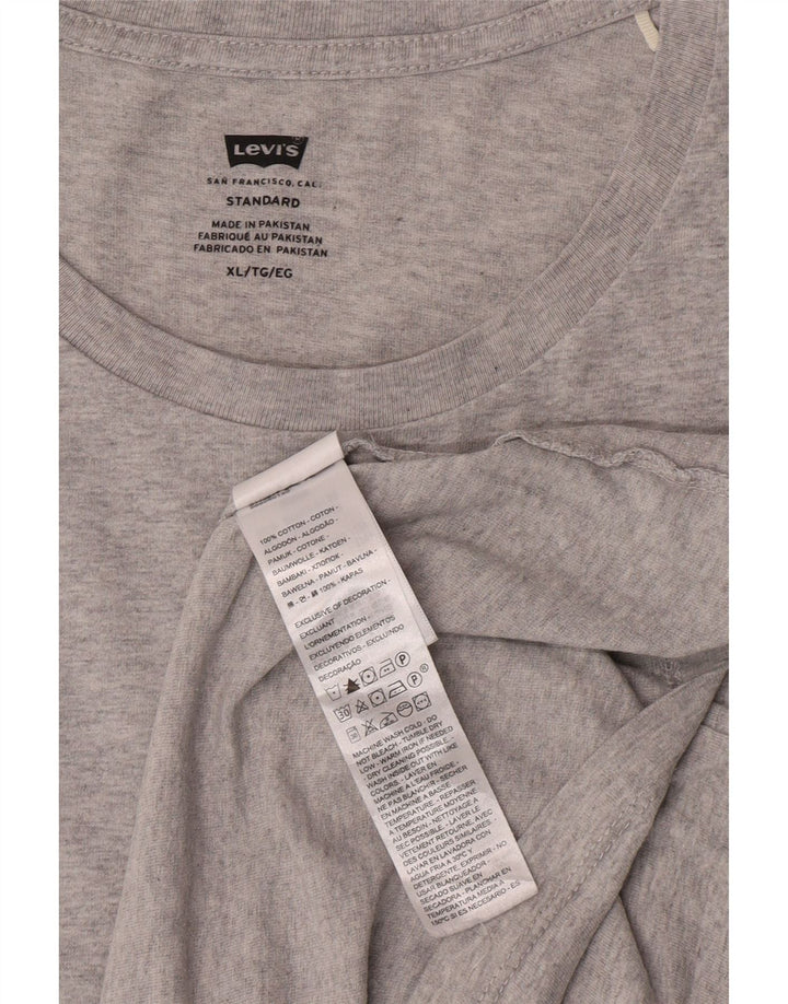Levi's Herre Standard Fit T-Shirt Top XL Grå Bomuld