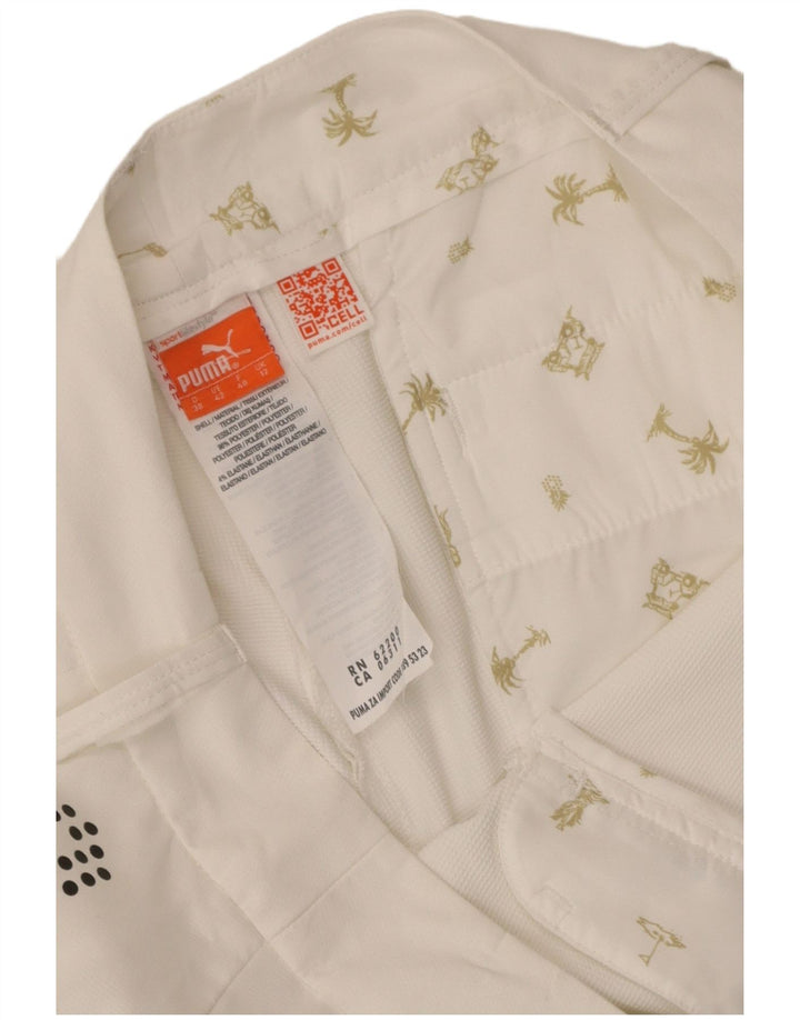 Puma Chino Shorts til kvinder UK 12 Medium W34 White Polyester