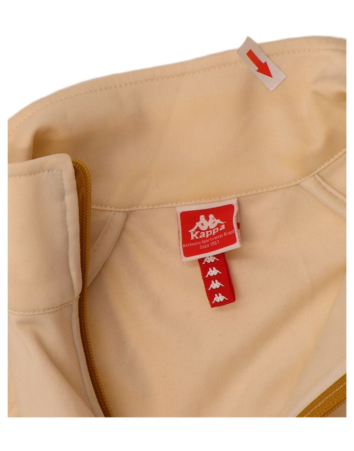 Kappa Grafisk træningsdragt topjakke til kvinder UK 10 Small Beige Colourblock