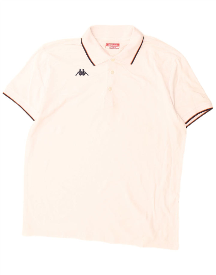 Kappa herre poloshirt XL Hvid