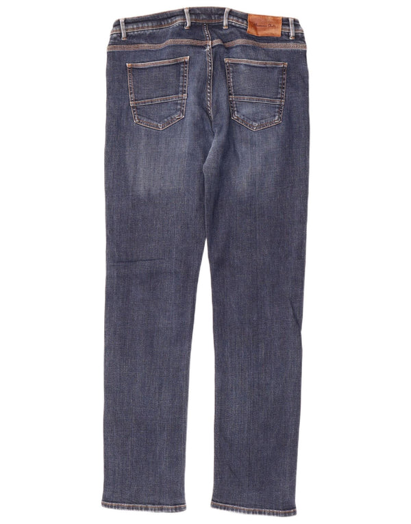 Massimo Dutti Herre Casual Fit Slim Jeans EU 42 Large W32 L33 Blå Bomuld