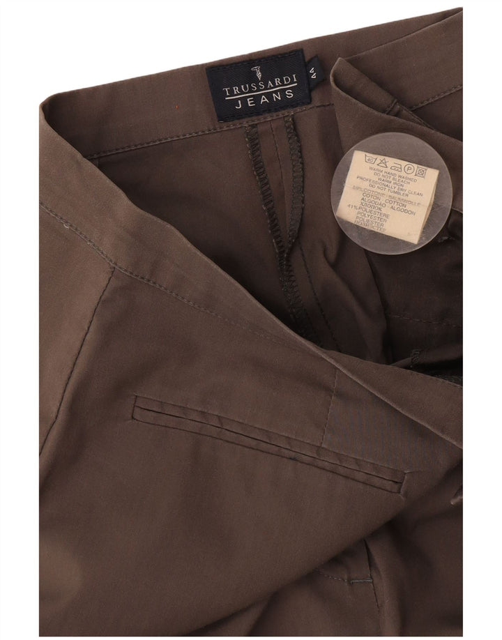 Trussardi Lige Casual Bukser til kvinder IT 44 Medium W28 L29 Grå Bomuld