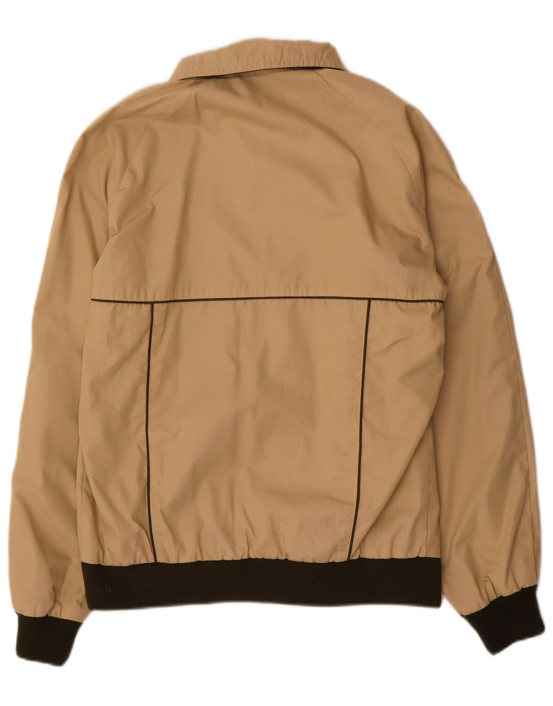 Trevira Herre Bomber Jacket UK 46 Small Beige Colourblock Bomuld