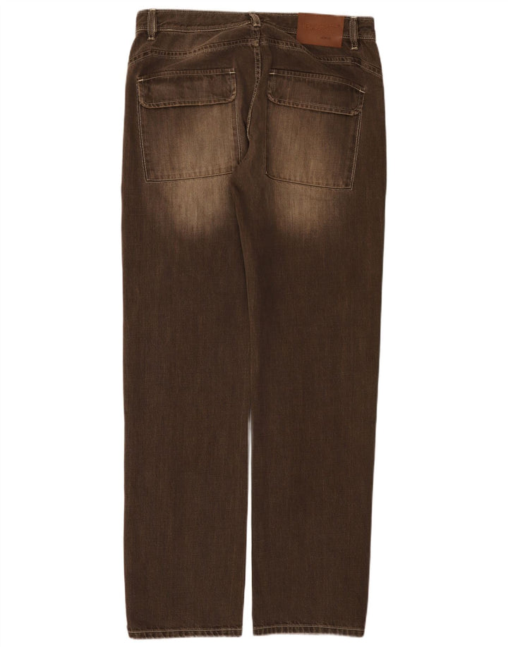 Gant Straight Jeans til mænd W34 L34 Brun bomuld