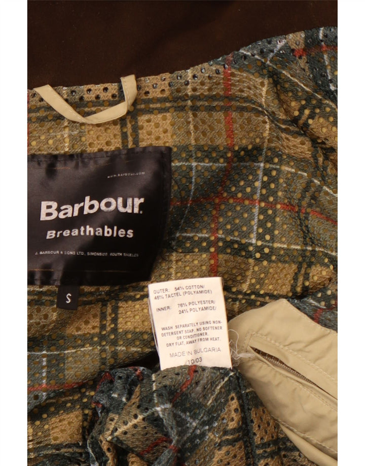BARBOUR Herre Hooded Utility Jacket UK 36 Small Beige Bomuld
