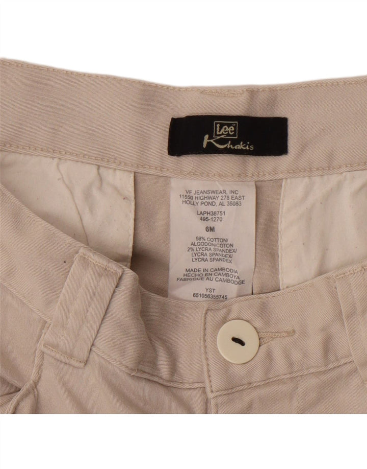 LEE Womens Khakis Straight Casual Trousers US 6 Medium W28 L31 Beige Vintage Lee and Second-Hand Lee from Messina Hembry 