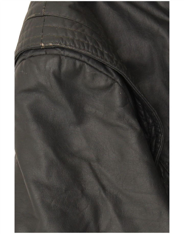 VINTAGE Læderjakke til mænd UK 40 Stort gråt læder