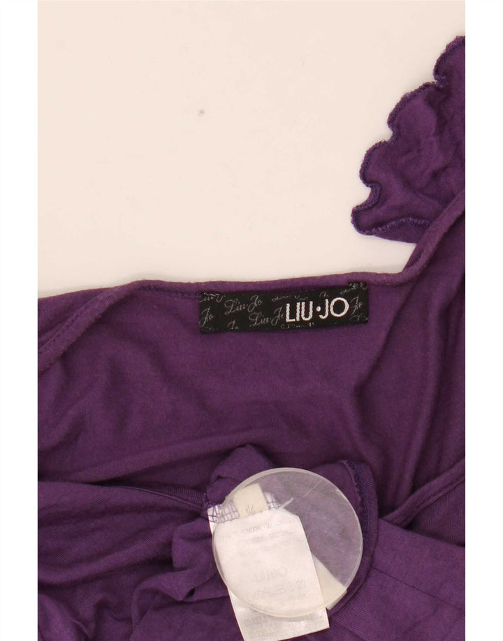 Liu Jo Dame ærmeløs bluse Top IT 44 Medium Lilla Modal