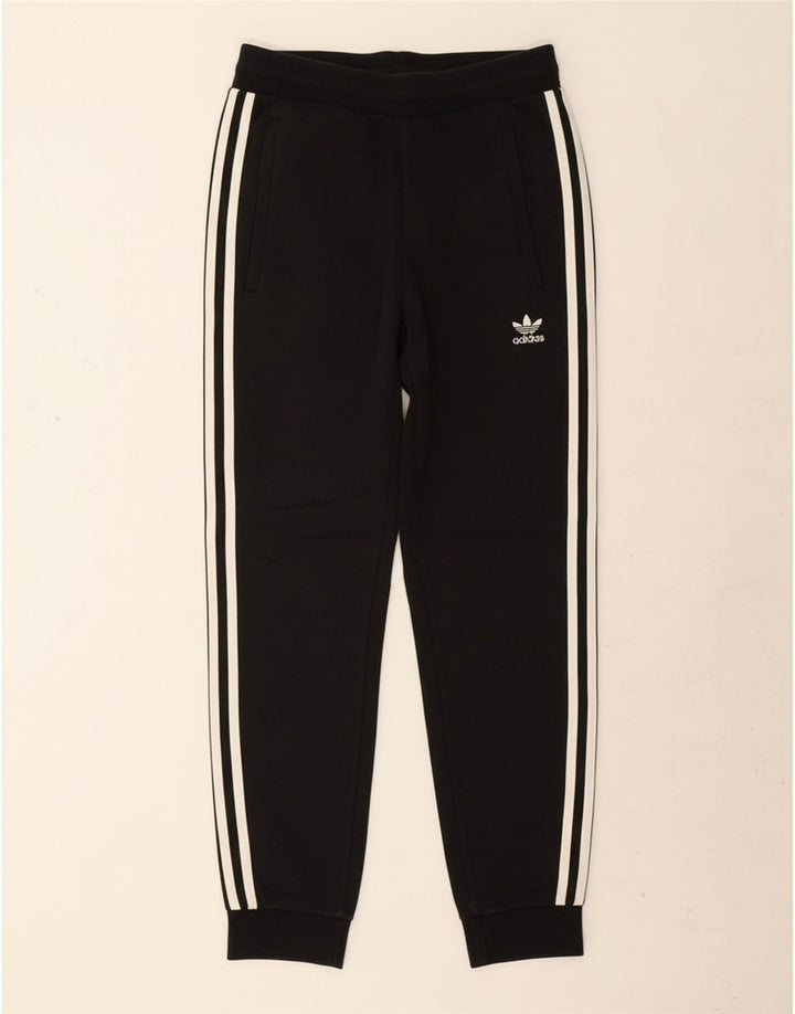 ADIDAS Mens Tracksuit Trousers Joggers Small  Black Cotton