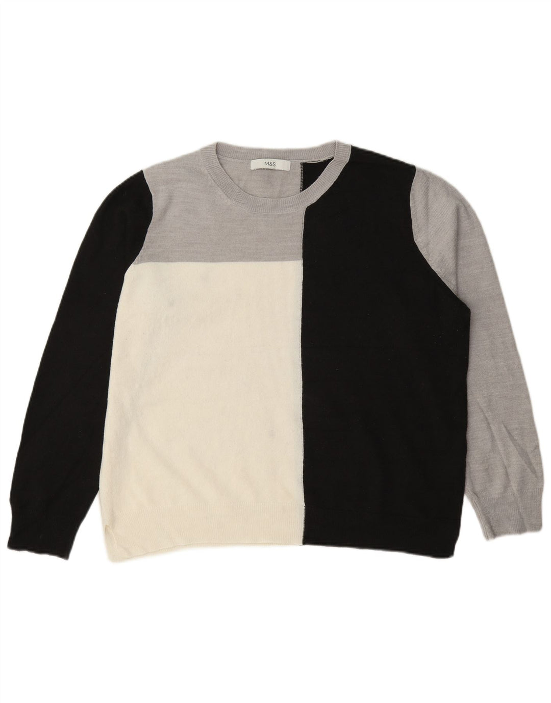 Marks & Spencer Dame sweater med rund hals DK 14 Stor Flerfarvet