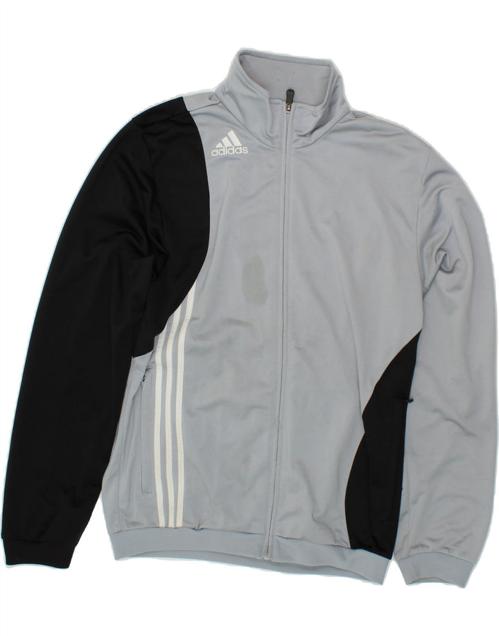 ADIDAS Mens Tracksuit Top Jacket UK 40/42 Medium Grey Colourblock Vintage Adidas and Second-Hand Adidas from Messina Hembry 