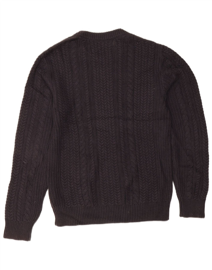 Fransk forbindelse til mænd med rund hals sweater lille marineblå bomuld