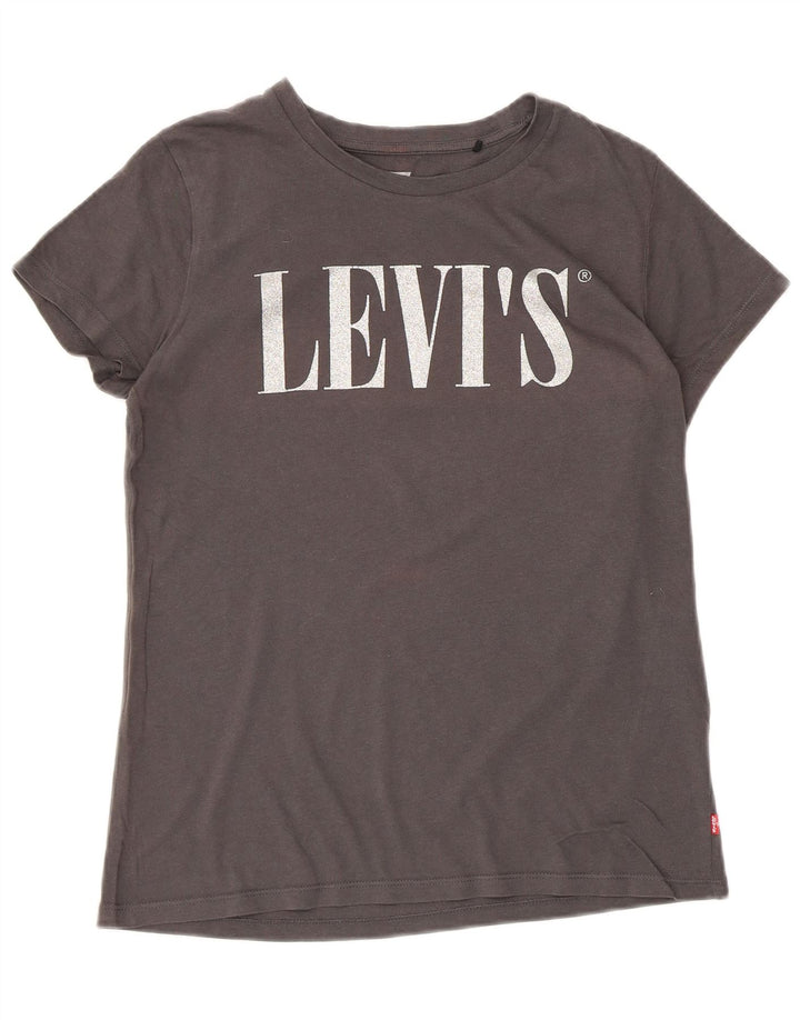 Levi's Grafisk T-shirt top til kvinder UK 6 XS Grå