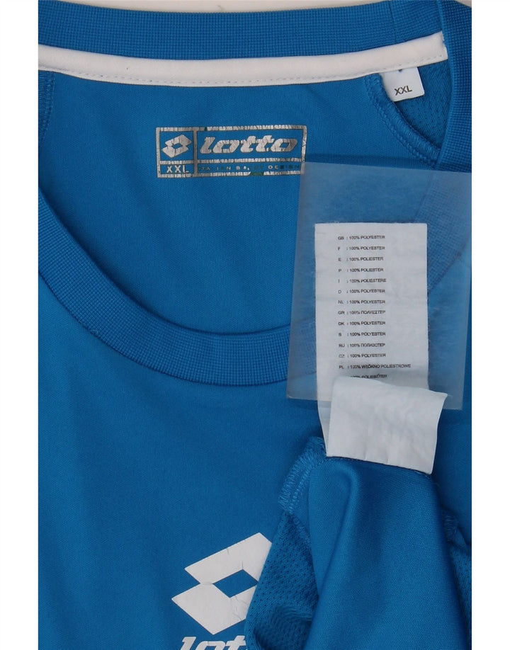 Lotto Herre T-Shirt Top 2XL Blå Colourblock Polyester