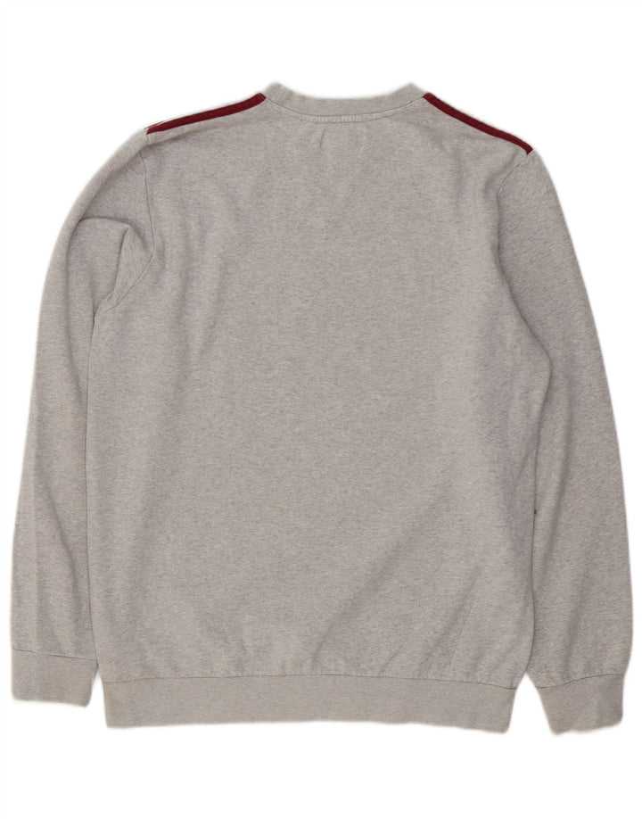 Adidas grafisk sweatshirt til mænd mellem grå bomuld