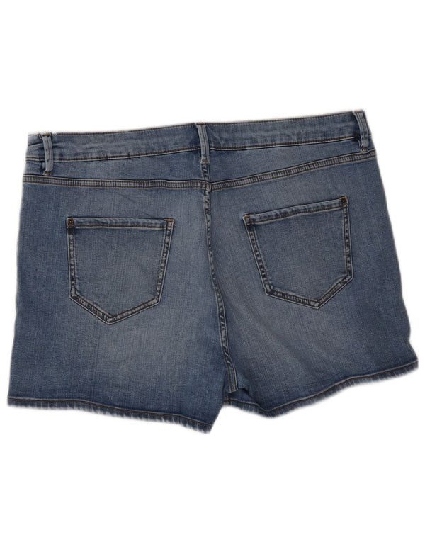 Marks & Spencer denimshorts til kvinder UK 18 XL W36 blå bomuld