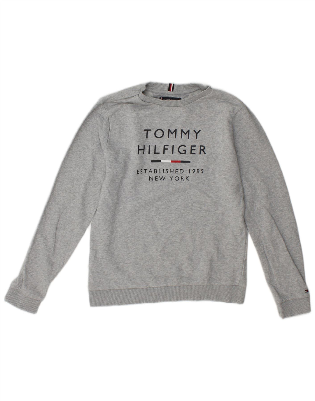 Tommy Hilfiger Drenge Grafisk Sweatshirt Jumper 12-13 år Grå Flecked