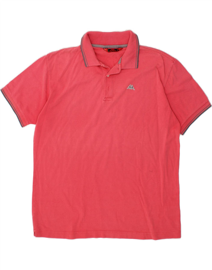 KAPPA Mens Polo Shirt 2XL Pink Cotton Vintage Kappa and Second-Hand Kappa from Messina Hembry 