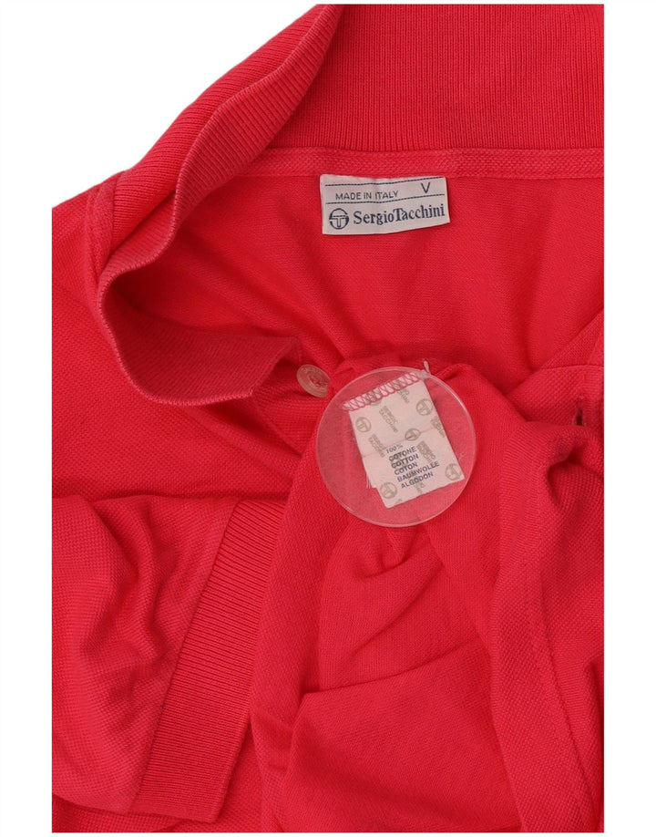 Sergio Tacchini Herre poloshirt Stor Pink Bomuld