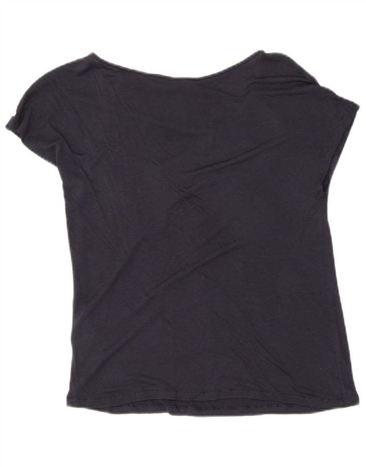 Max & Co. Damebluse Top UK 8 Small Navy Blue Viscose
