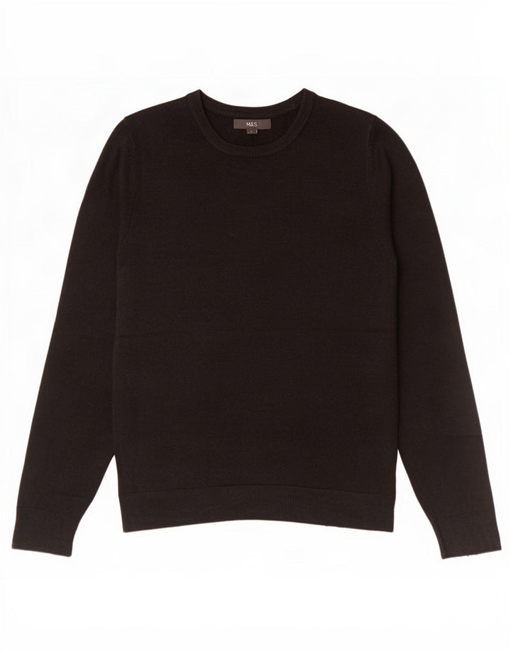 Marks & Spencer Herre Boat Neck Jumper Sweater Medium Sort Akryl